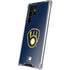 MLB Milwaukee Brewers - Solid Distressed Galaxy S22 Ultra Clear Case