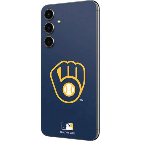 MLB Milwaukee Brewers - Solid Distressed Galaxy S23 FE Skin