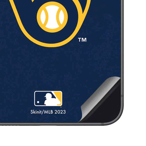MLB Milwaukee Brewers - Solid Distressed Galaxy S23 FE Skin