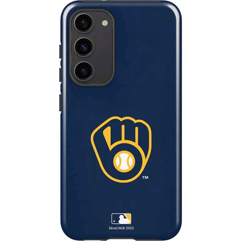 MLB Milwaukee Brewers - Solid Distressed Galaxy S23 Plus Pro Case