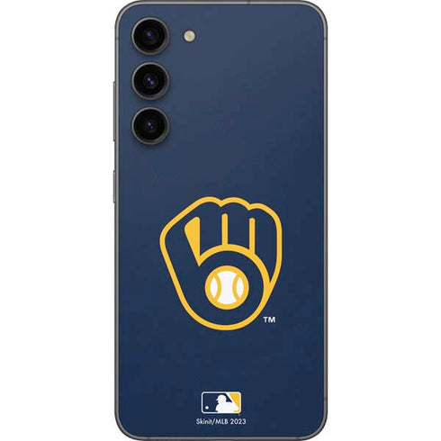 MLB Milwaukee Brewers - Solid Distressed Galaxy S23 Plus Skin