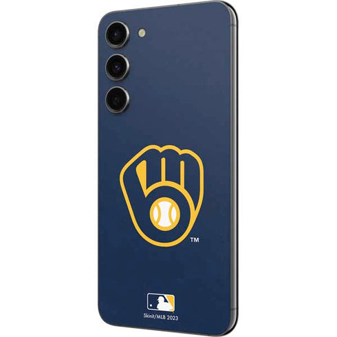 MLB Milwaukee Brewers - Solid Distressed Galaxy S23 Plus Skin