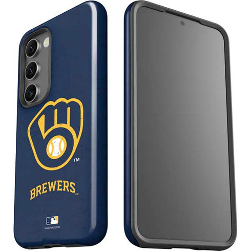MLB Milwaukee Brewers - Solid Distressed Galaxy S23 Pro Case