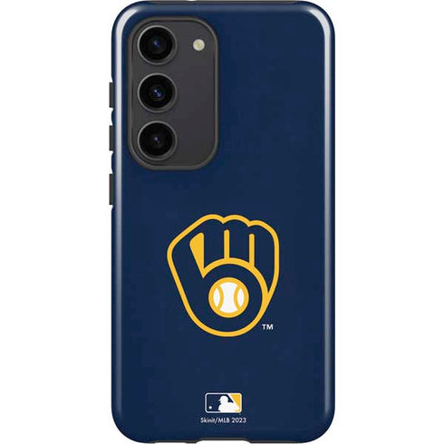 MLB Milwaukee Brewers - Solid Distressed Galaxy S23 Pro Case
