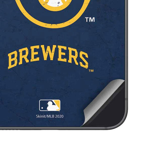 MLB Milwaukee Brewers - Solid Distressed Galaxy S23 Skin