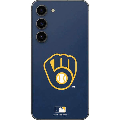 MLB Milwaukee Brewers - Solid Distressed Galaxy S23 Skin