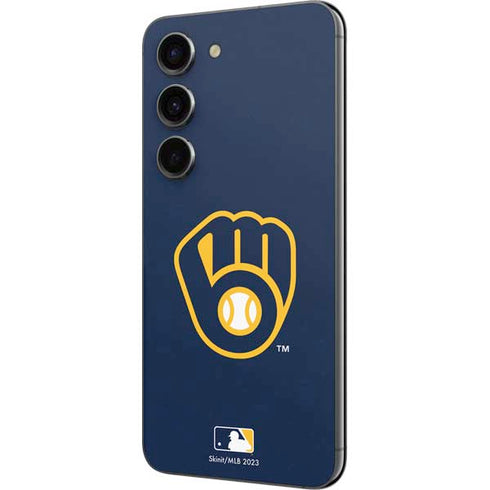 MLB Milwaukee Brewers - Solid Distressed Galaxy S23 Skin