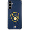 MLB Milwaukee Brewers - Solid Distressed Galaxy S24 Plus Clear Case