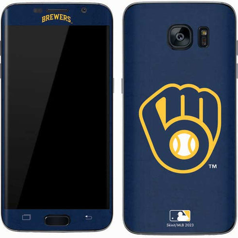 MLB Milwaukee Brewers - Solid Distressed Galaxy S7 Skin