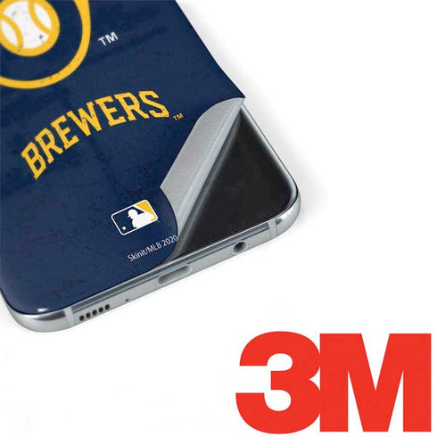 MLB Milwaukee Brewers - Solid Distressed Galaxy S8 Plus Skin
