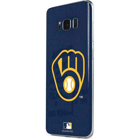 MLB Milwaukee Brewers - Solid Distressed Galaxy S8 Plus Skin
