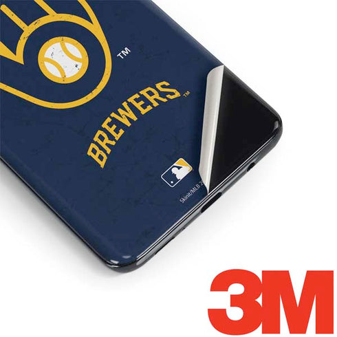 MLB Milwaukee Brewers - Solid Distressed Galaxy S9 Plus Skin