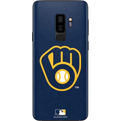 MLB Milwaukee Brewers - Solid Distressed Galaxy S9 Plus Skin
