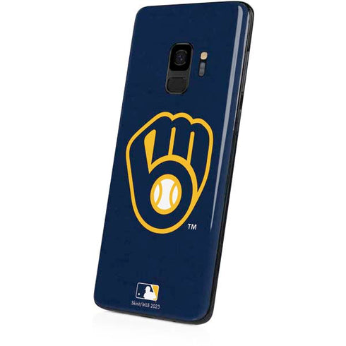 MLB Milwaukee Brewers - Solid Distressed Galaxy S9 Skin