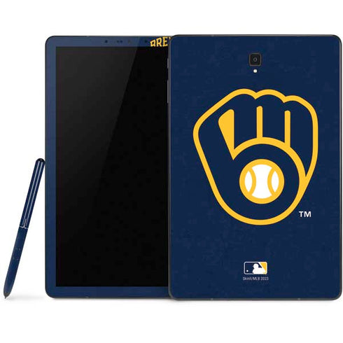 MLB Milwaukee Brewers - Solid Distressed Samsung Galaxy Tab Skin