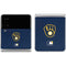 MLB Milwaukee Brewers - Solid Distressed Galaxy Z Flip4 5G Skin