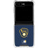 MLB Milwaukee Brewers - Solid Distressed Galaxy Z Flip5 5G Clear Case