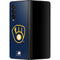 MLB Milwaukee Brewers - Solid Distressed Galaxy Z Fold3 5G Skin