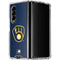 MLB Milwaukee Brewers - Solid Distressed Galaxy Z Fold4 5G Clear Case
