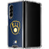 MLB Milwaukee Brewers - Solid Distressed Galaxy Z Fold4 5G Clear Case