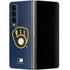 MLB Milwaukee Brewers - Solid Distressed Galaxy Z Fold4 5G Skin