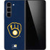 MLB Milwaukee Brewers - Solid Distressed Galaxy Z Fold5 5G Skin
