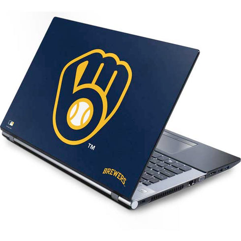 MLB Milwaukee Brewers - Solid Distressed Generic Laptop Skin