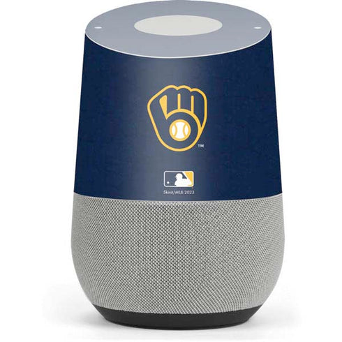 MLB Milwaukee Brewers - Solid Distressed Google Home Skin