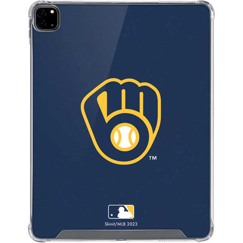 MLB Milwaukee Brewers - Solid Distressed iPad Pro 12.9in (2020) Clear Case