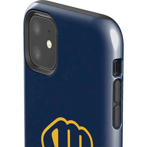 MLB Milwaukee Brewers - Solid Distressed iPhone 11 Impact Case