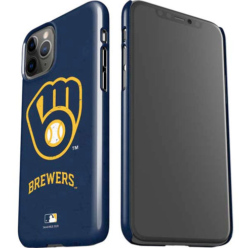 MLB Milwaukee Brewers - Solid Distressed iPhone 11 Pro Lite Case