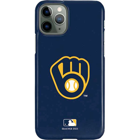 MLB Milwaukee Brewers - Solid Distressed iPhone 11 Pro Lite Case