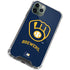 MLB Milwaukee Brewers - Solid Distressed iPhone 11 Pro Max Clear Case