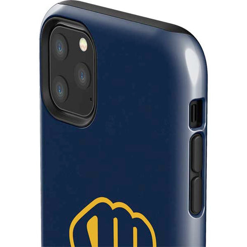 MLB Milwaukee Brewers - Solid Distressed iPhone 11 Pro Max Impact Case