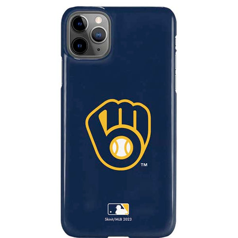 MLB Milwaukee Brewers - Solid Distressed iPhone 11 Pro Max Lite Case