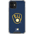 MLB Milwaukee Brewers - Solid Distressed iPhone 12 Clear Case