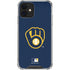 MLB Milwaukee Brewers - Solid Distressed iPhone 12 Mini Clear Case