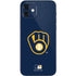 MLB Milwaukee Brewers - Solid Distressed iPhone 12 Mini Skin