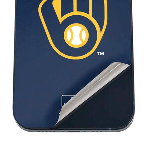 MLB Milwaukee Brewers - Solid Distressed iPhone 12 Mini Skin