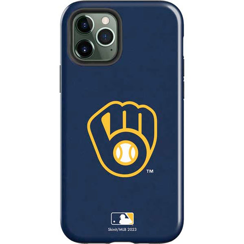 MLB Milwaukee Brewers - Solid Distressed iPhone 12 Pro Impact Case