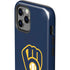 MLB Milwaukee Brewers - Solid Distressed iPhone 12 Pro Impact Case