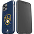 MLB Milwaukee Brewers - Solid Distressed iPhone 12 Pro Impact Case