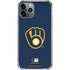 MLB Milwaukee Brewers - Solid Distressed iPhone 12 Pro Max Clear Case