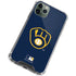 MLB Milwaukee Brewers - Solid Distressed iPhone 12 Pro Max Clear Case
