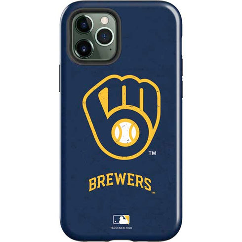 MLB Milwaukee Brewers - Solid Distressed iPhone 12 Pro Max Impact Case