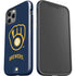 MLB Milwaukee Brewers - Solid Distressed iPhone 12 Pro Max Impact Case