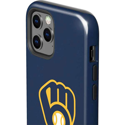 MLB Milwaukee Brewers - Solid Distressed iPhone 12 Pro Max Impact Case