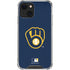 MLB Milwaukee Brewers - Solid Distressed iPhone 13 Mini Clear Case