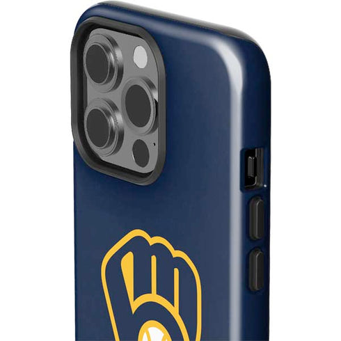 MLB Milwaukee Brewers - Solid Distressed iPhone 13 Pro Impact Case
