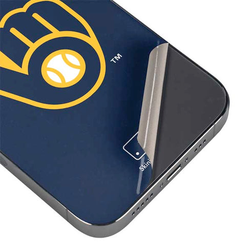 MLB Milwaukee Brewers - Solid Distressed iPhone 13 Pro Max Skin